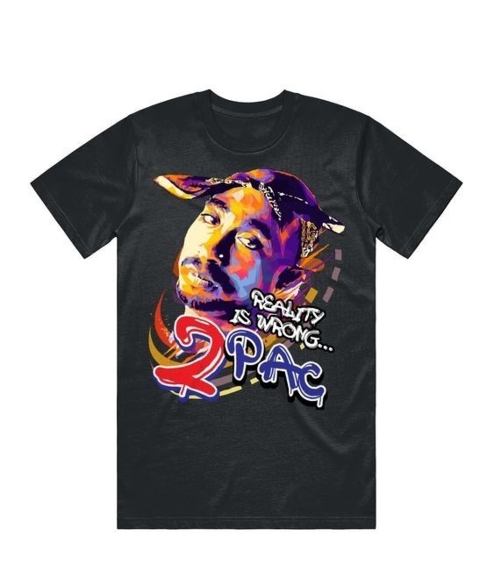 2Pac Reality Reimagined Black T-Shirt